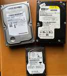 Lote de 3 HDD's 3.5" e 2.5" 200GB 250GB 320GB