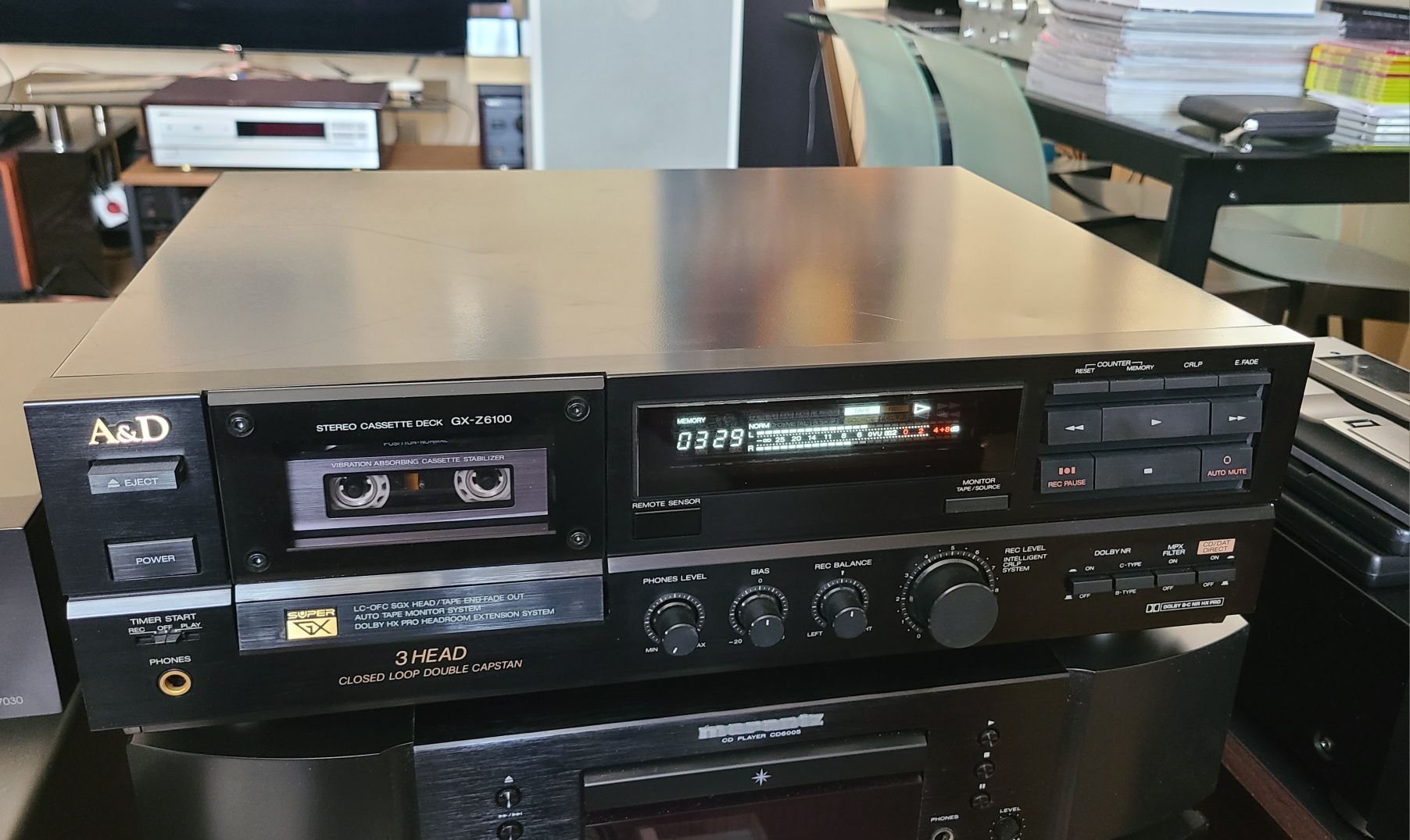 Кассетная дека A&D GX-Z6100 в отличном полностью рабочем состоянии