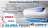 Montaż klimatyzacji Rotenso, Haier, LG, GREE, Kaisai i inne