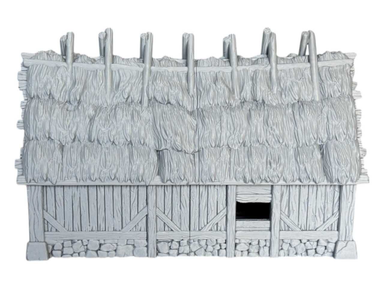 Duża stodoła, stajnia (skala 28mm), druk 3D do gier bitewnych