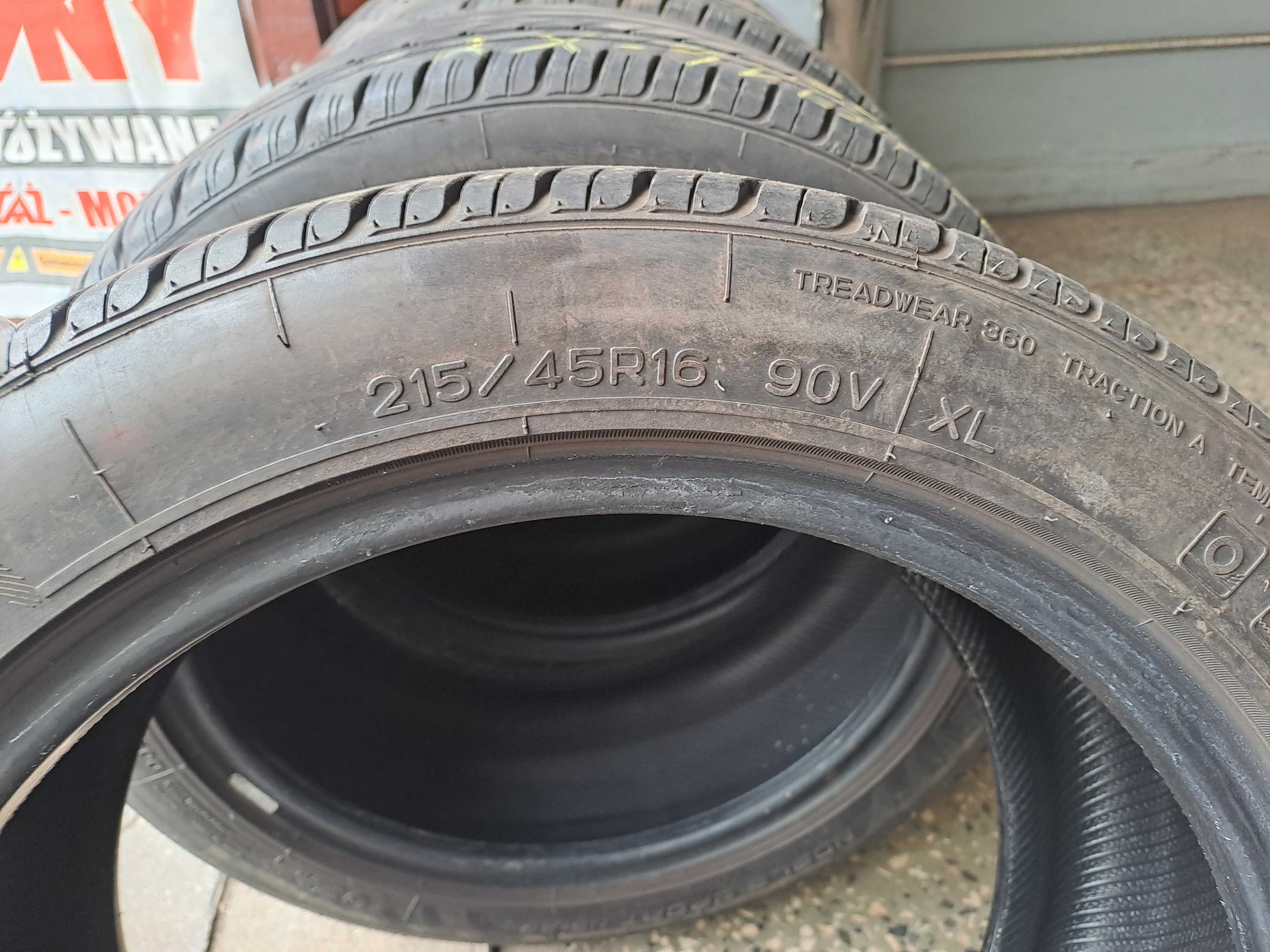 215/45r16 nankang opony letnie uzywane 2szt lub 4szt