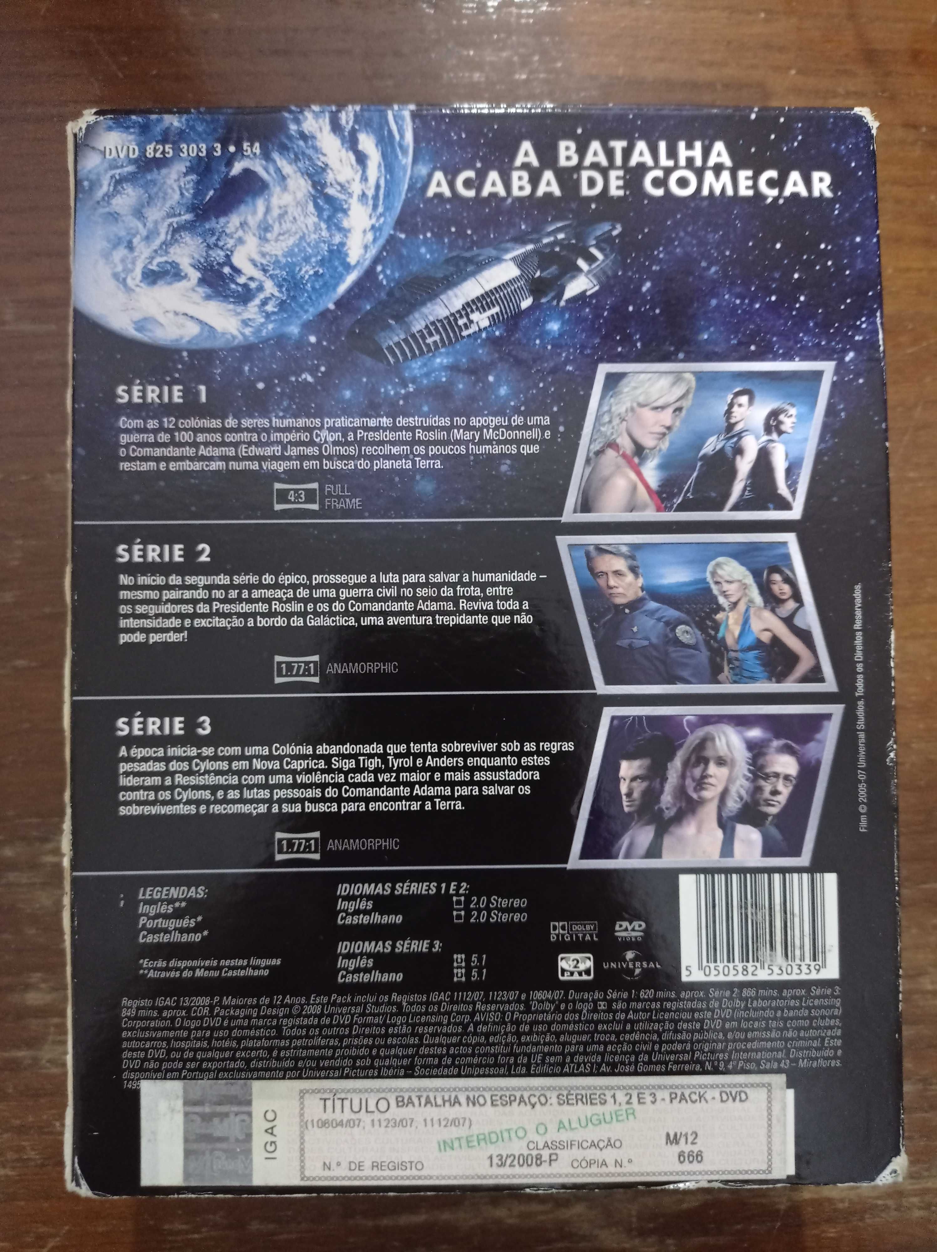 Battlestar Galactica - Série 1, 2 e 3 - 15 discos