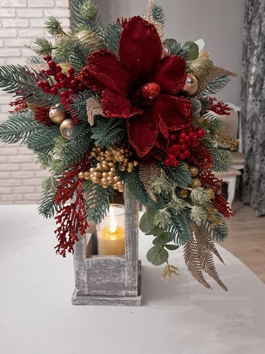 Різдвяно Новорічна композиція Фонарь