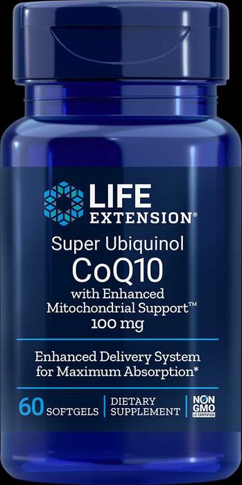 LIFE EXTENSION Super Ubiquinol CoQ10 100mg redukcja zmęczenia 60kaps