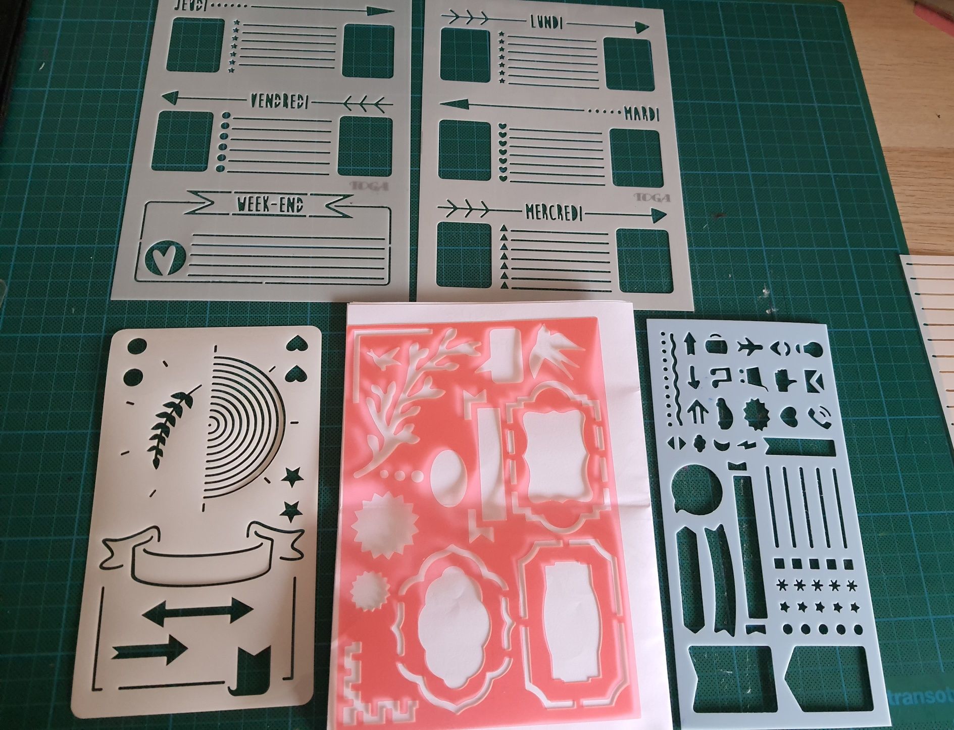 Stencil para organizar agenda, bullet journal