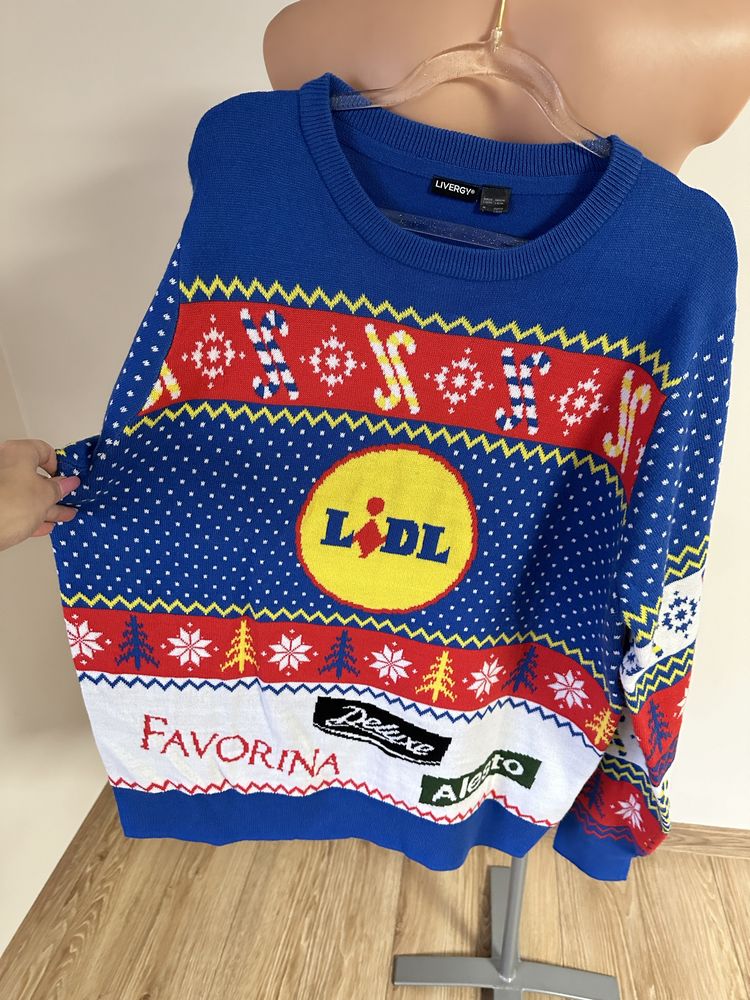 Sweterek swiąteczny rozmiar L livergy Lidl sesja święta christmas