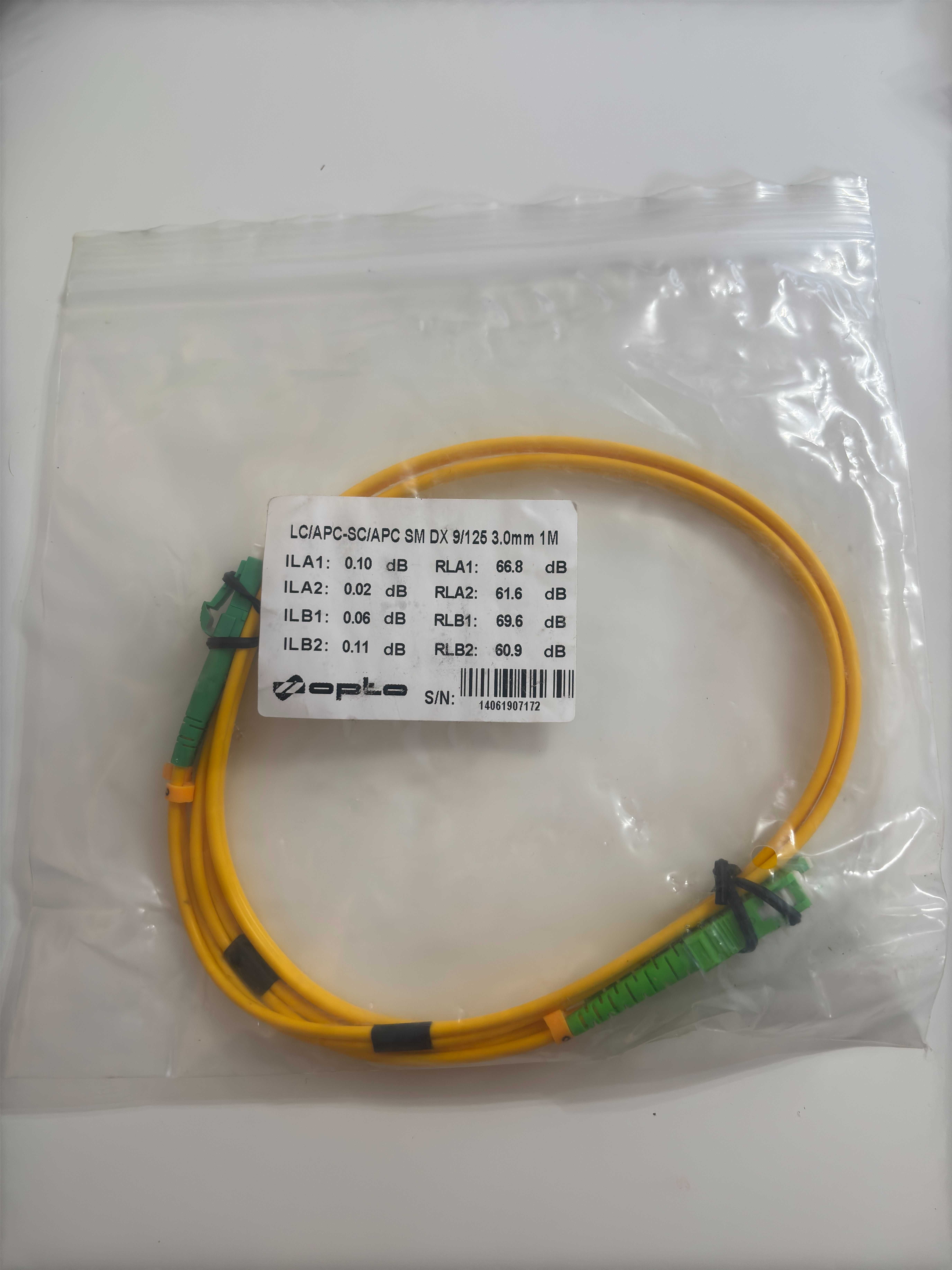 Patchcord światłowodowy LC/APC-SC/APC Duplex 1m NOWY