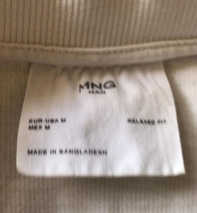 біла футболка mango man relaxed fit розмір M
