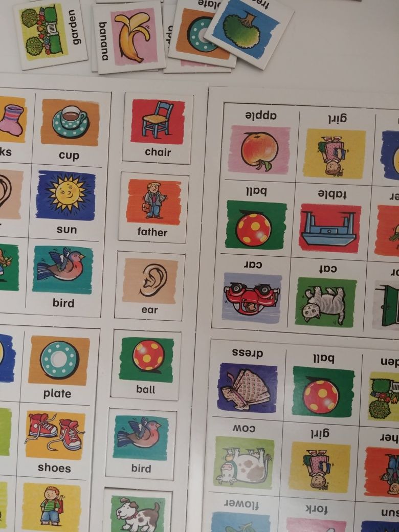 Memo gra angielsku w języku angielskim bingo