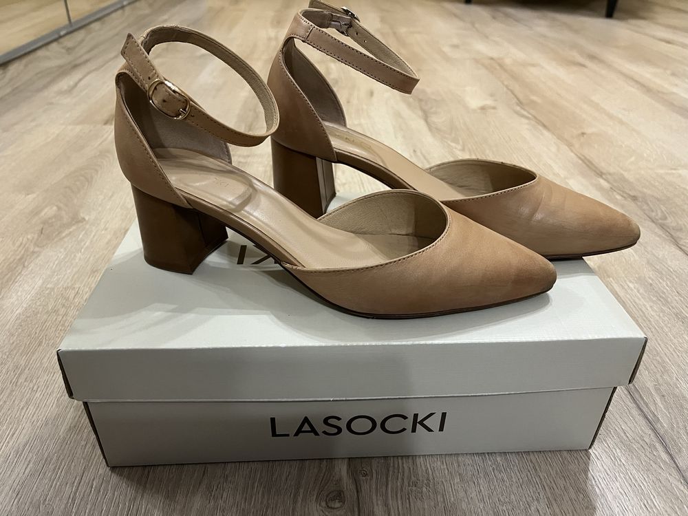 CCC Lasocki buty damskie 39 ale jak 40 beżowe brązowe