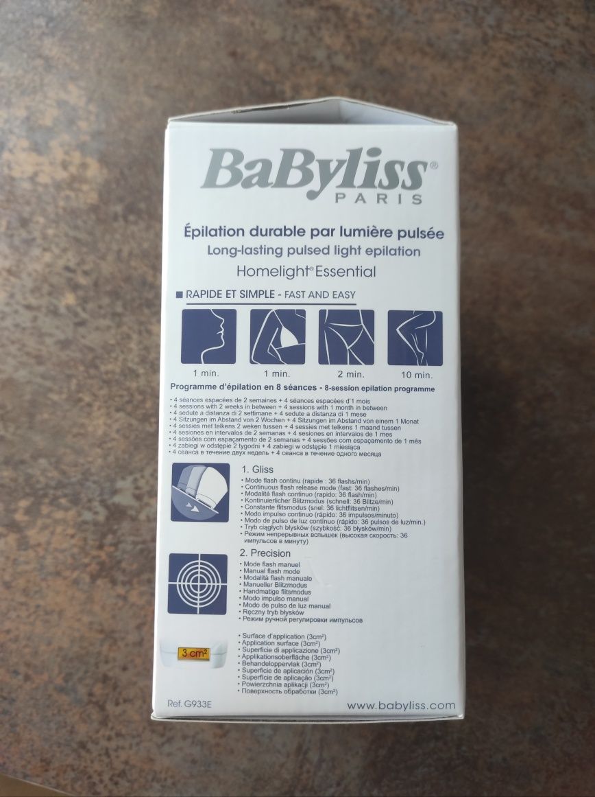SPRZEDAM! Depilator IPL Babyliss G933E, stan bardzo dobry