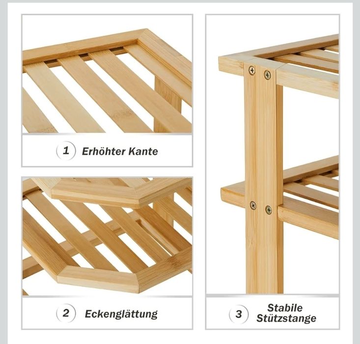 YOUDENOVA Bambusowy Organizer na Naczynia 25 x 25 x 25 Wkład do Szafki