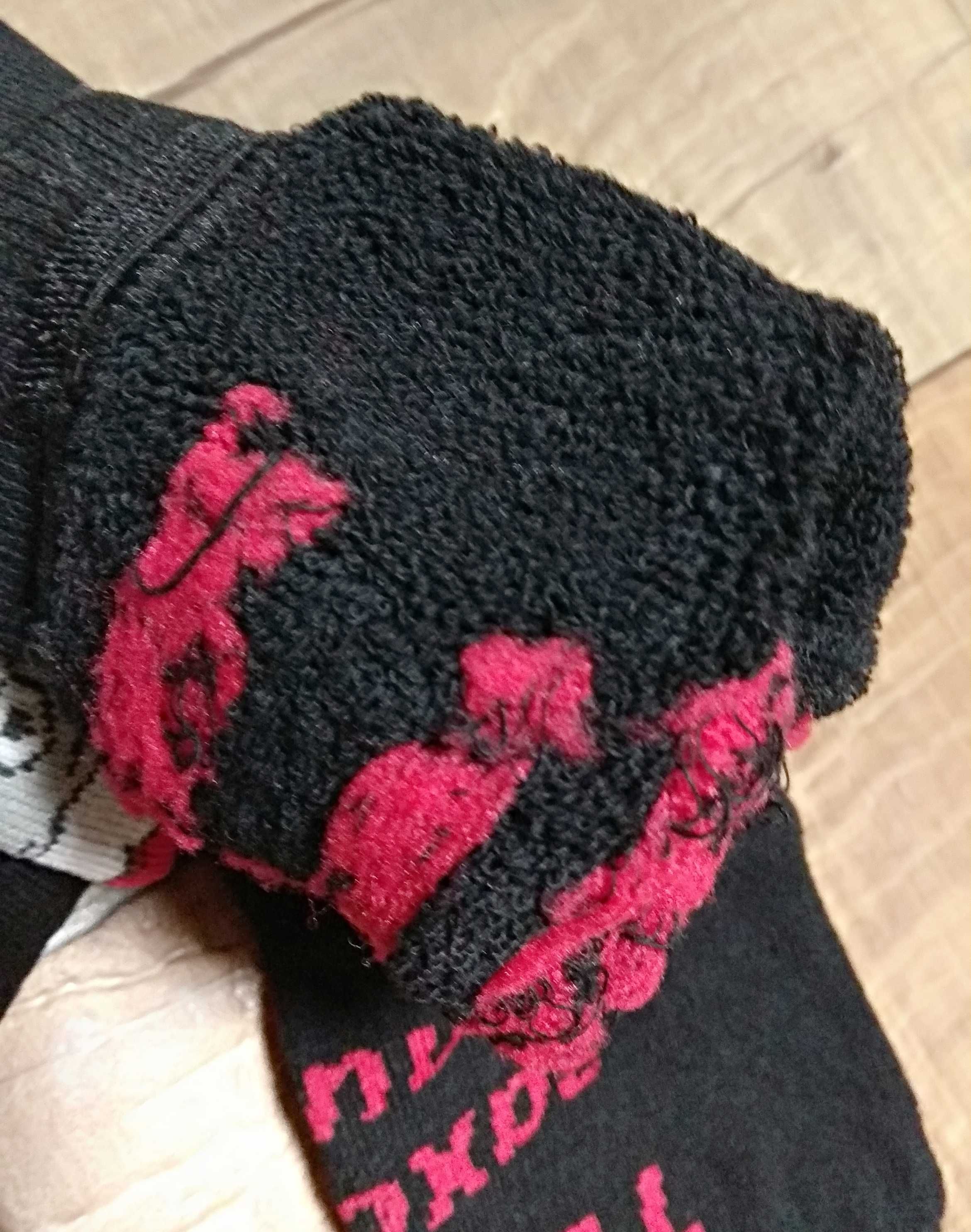 Махровые носки чёрные "Новогодние приколы" 39-40 мужски женские