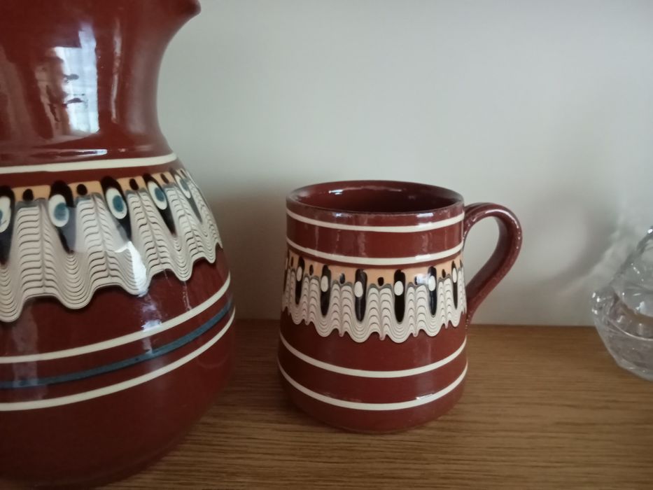 Dzbanek i kufel ceramika , kamionka Bułgaria