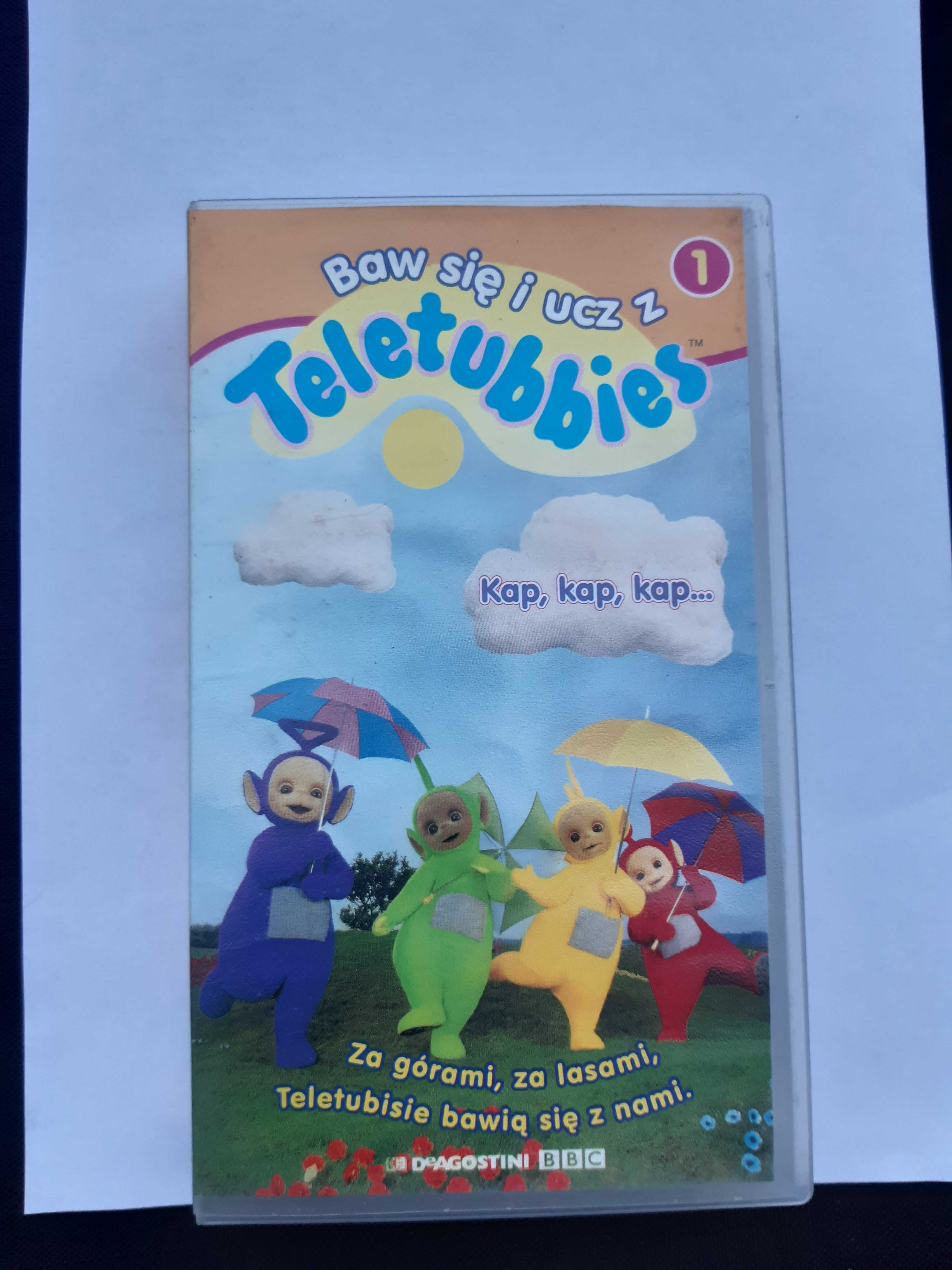 Teletubisie 1 - Kap, kap, kap. Kaseta VHS. Bezpieczna wysyłka.