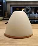 RETRO klosze 4szt do lampy wiszącej biały kubek 13 cm - miedziany pase