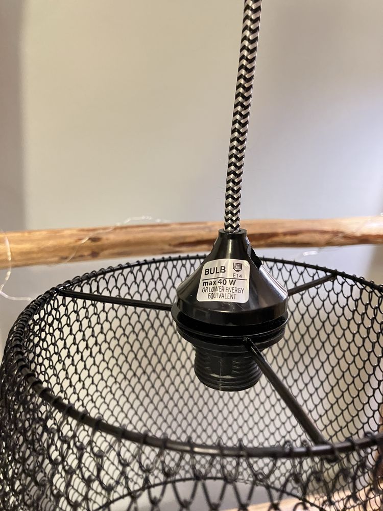 Żyrandol lampa klosz abażur metal Industrial Retro Wystrój wnętrz -50%