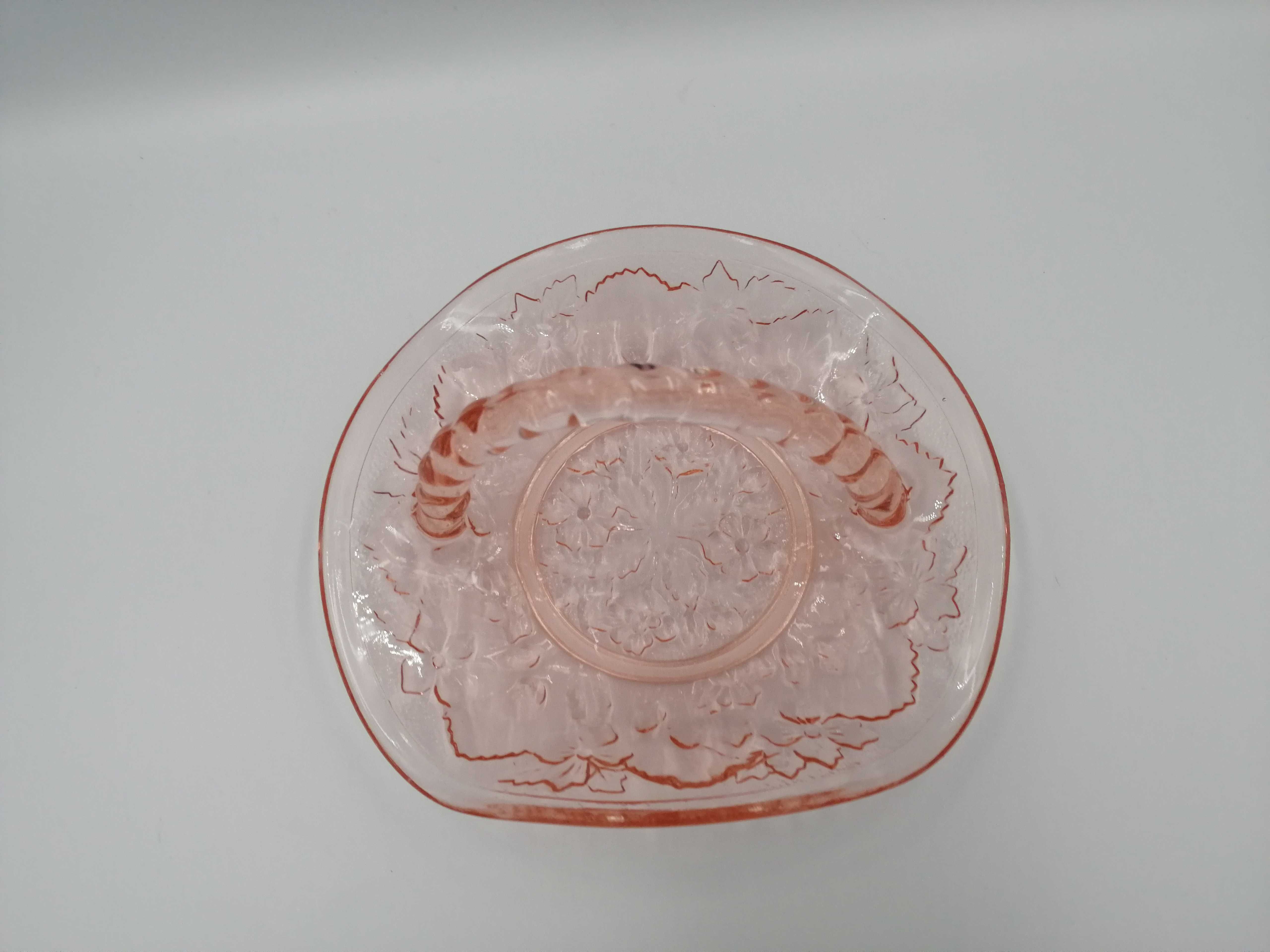 Koszyczek Strawberry Ząbkowice koszyk szkło z PRL