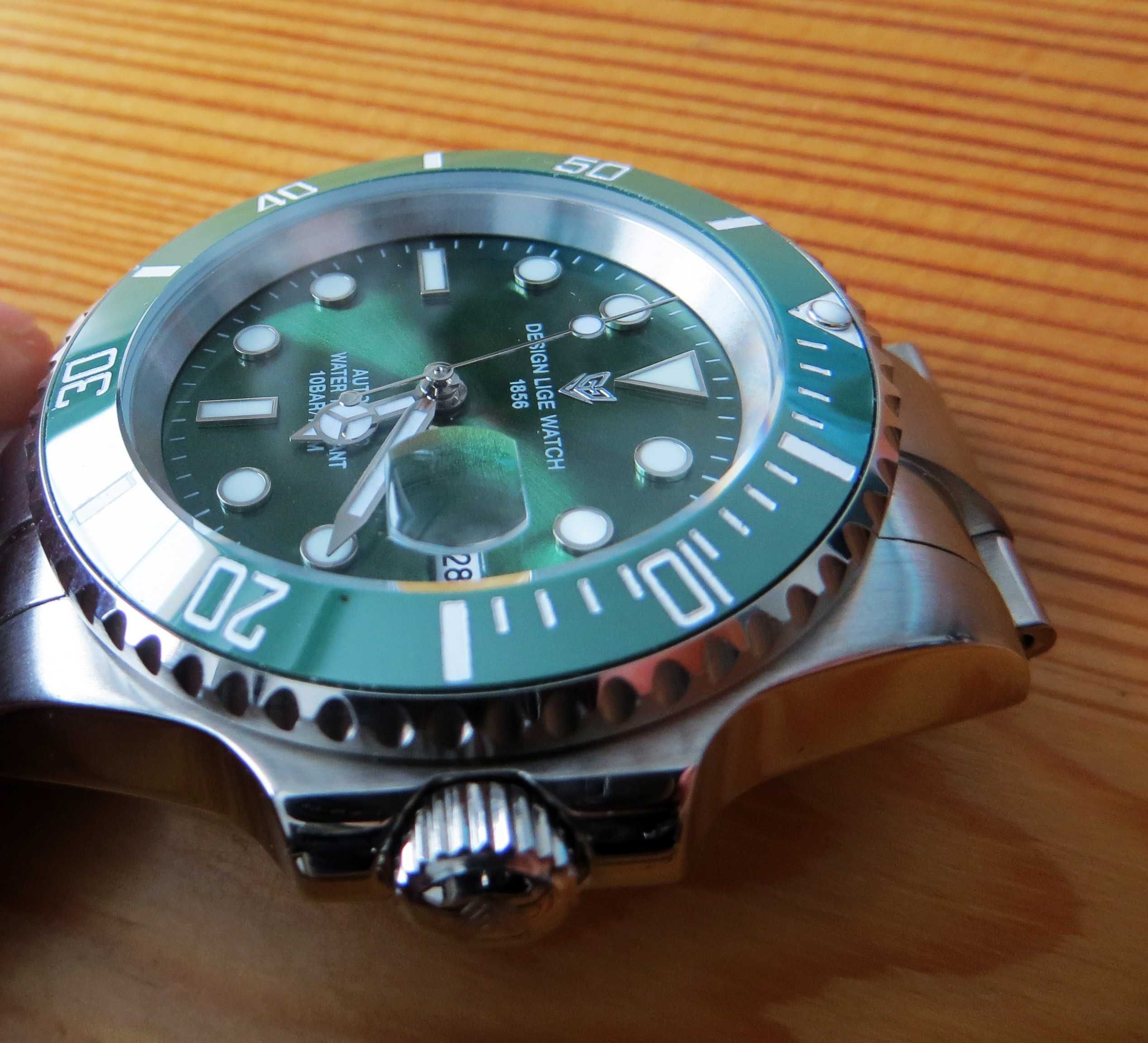 Zegarek Parnis Lige Design automat diver nurek stal 316L szafir NOWY