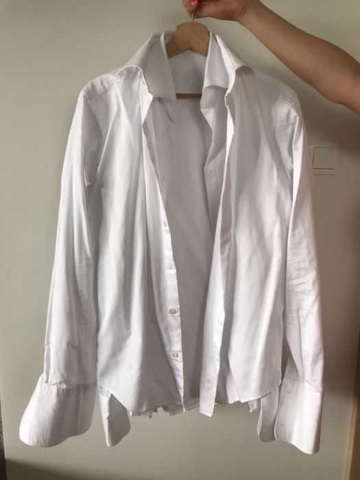 Koszula biała 2szt. długi rękaw roz. 39 firmy RECMAN Slim Fit