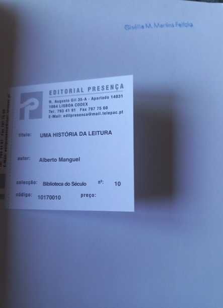 Uma História da Leitura - Alberto Manguel