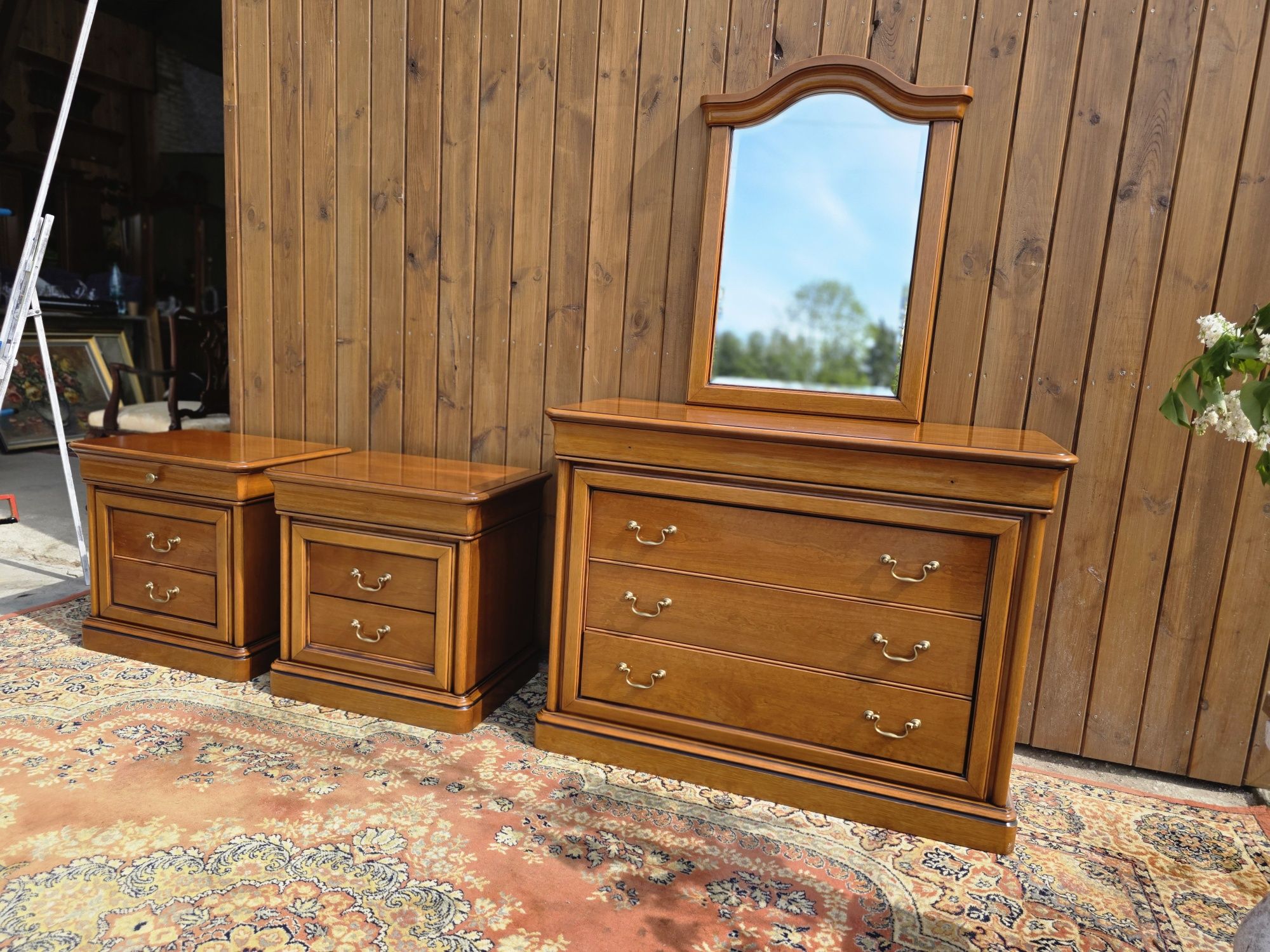 Retro komoda szufladowa z lustrem 120 cm #1770 Stylowy Węgrów