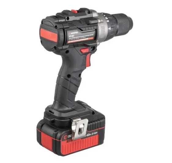 Акумуляторний ударний дриль-шуруповерт INTERTOOL WT-0361 з кейсом