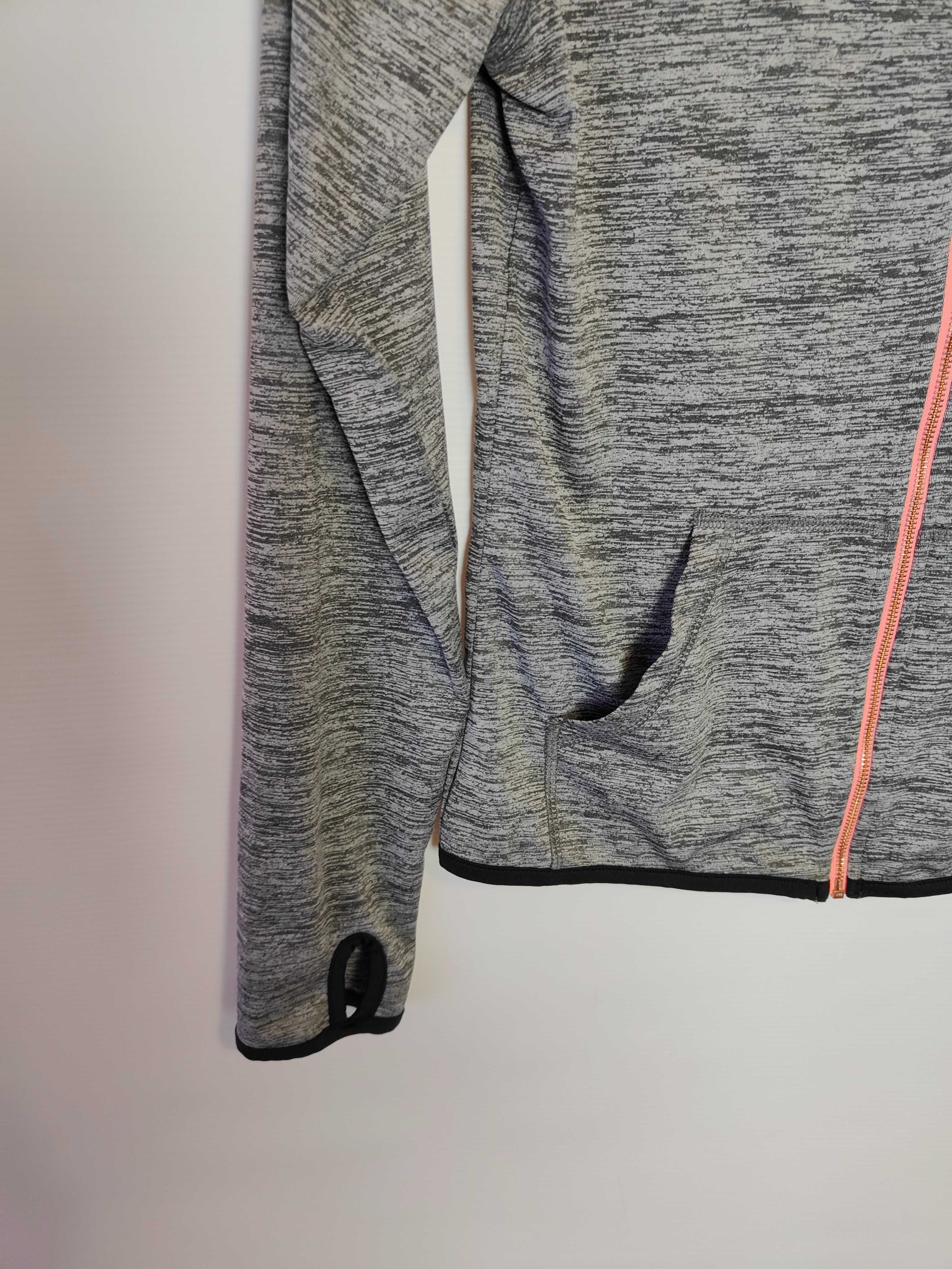 Bluza Damska Szara  z Kieszeniami Sportowa z Kapturem H&M (S)