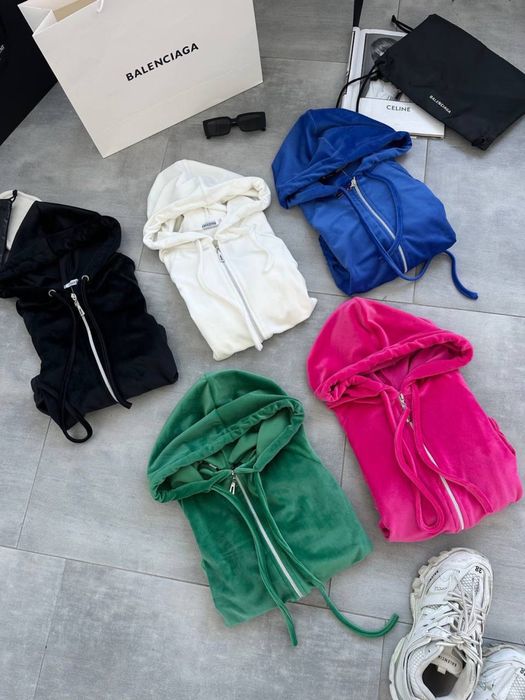 Женский велюровый спортивный костюм Штаны и кофта Из Велюра Базовый