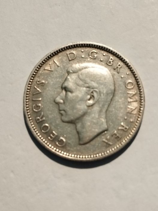 Moeda de PRATA 1 Shilling 1945  de Inglaterra
