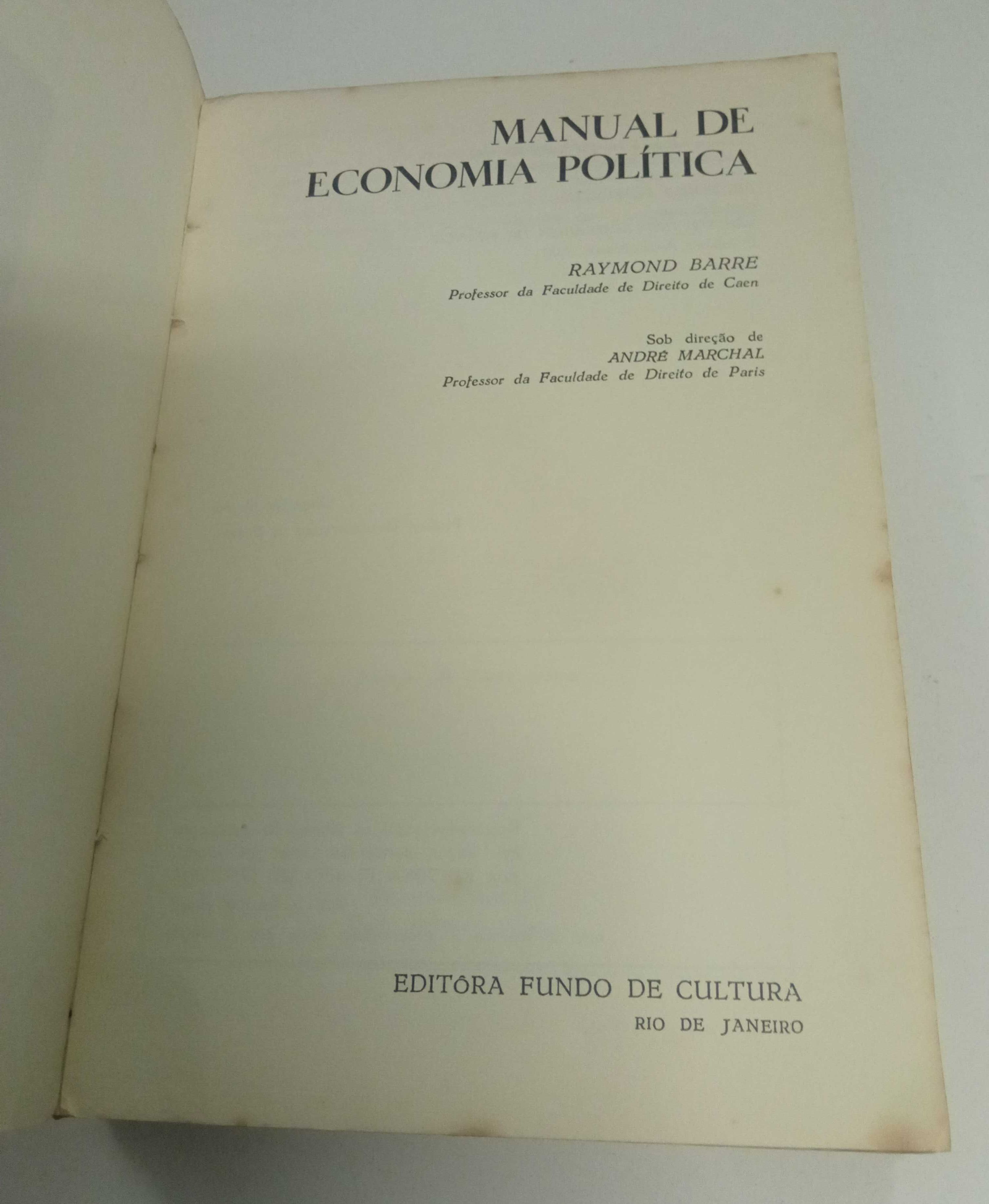 Manual de economia política, de Raymond Barre