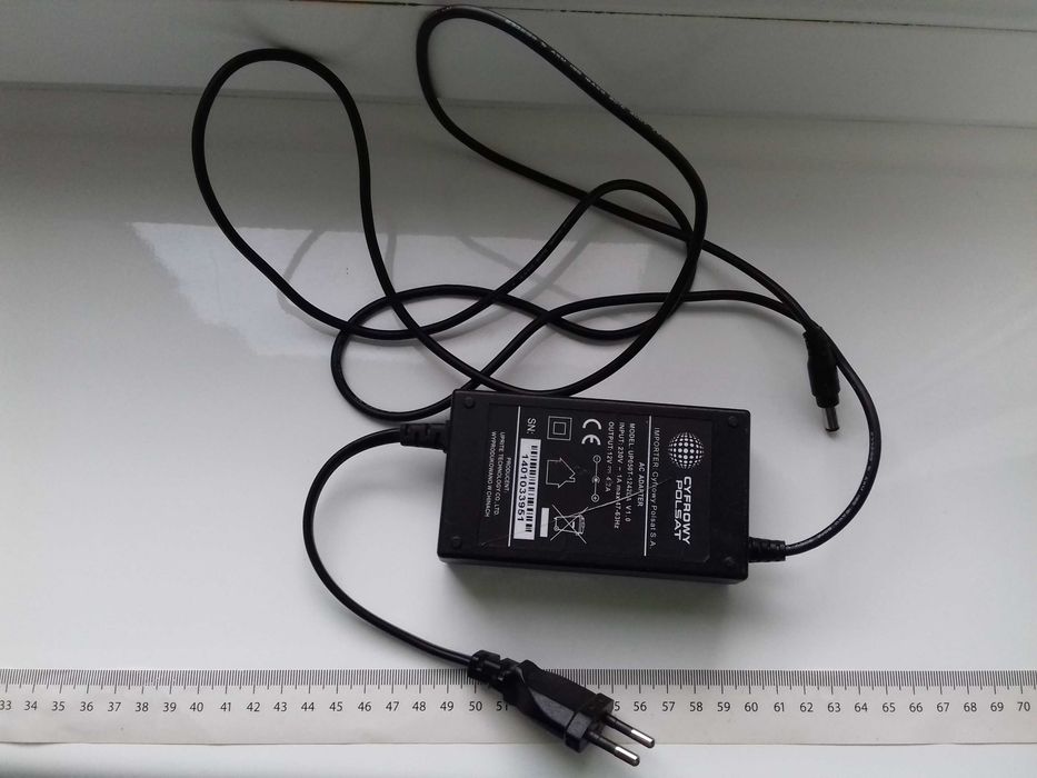 Zasilacz DC 12V - 4,2A = 50,4W, 5,5mm x 2,1mm Cyfrowy Polsat UP050T-12