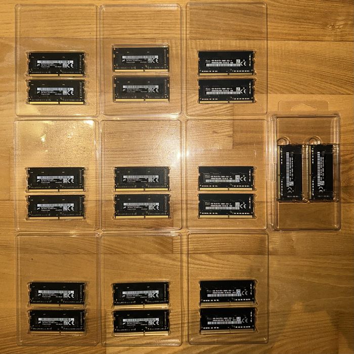 Micron SKHynix 20x4GB 1Rx16 PC4-2666V-SC0-11 DDR4 2666 MHz SODIMM CL19