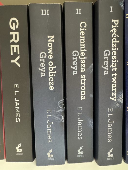 Seria ksiazek grey greya 50 twarzy E L James