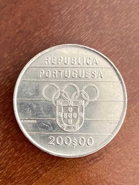 5 Moedas comemorativas 200 escudos 1992, XXV Jogos Olímpicos Barcelona