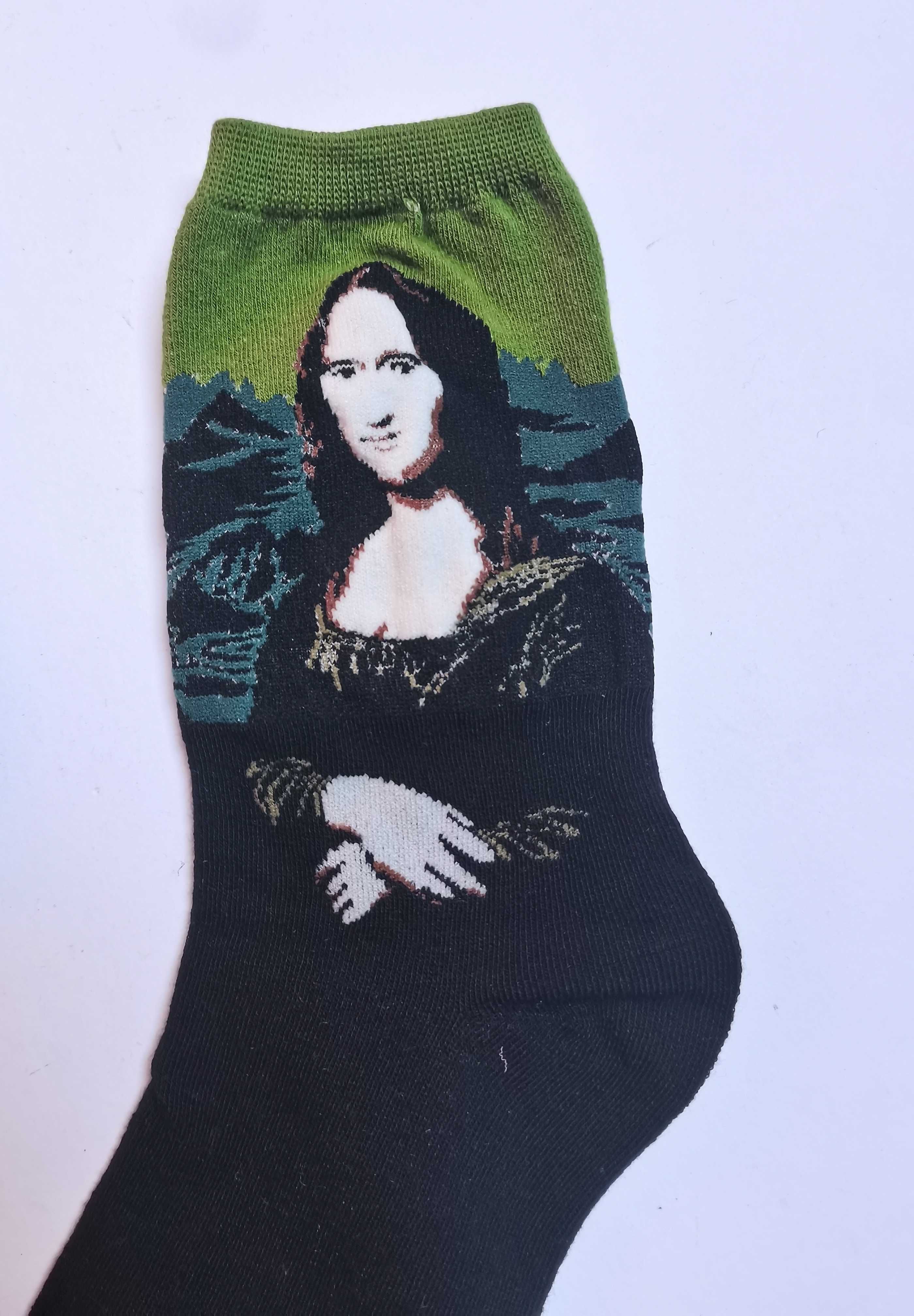 Unikatowe skarpetki Mona Lisa - rozm. 36-41. Nowe