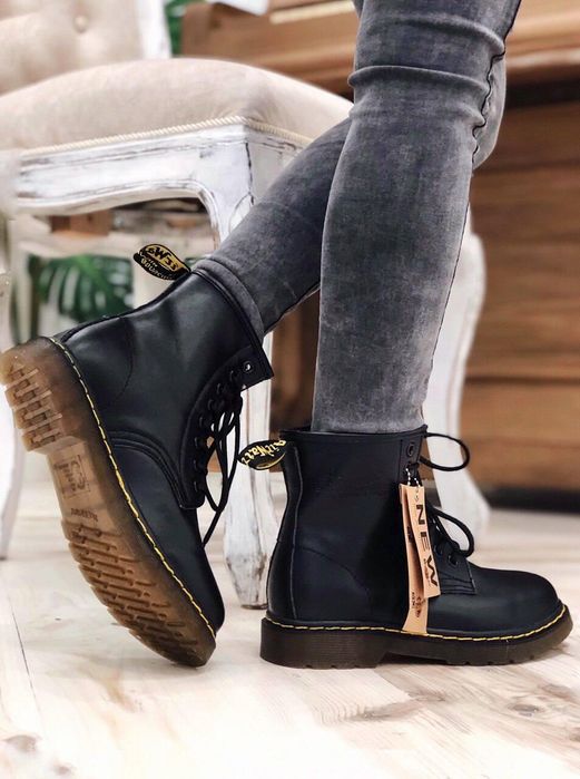 Ботинки женские Dr.Martens 1460 Black 11822006 Доктор Мартинс (ХУТРО)