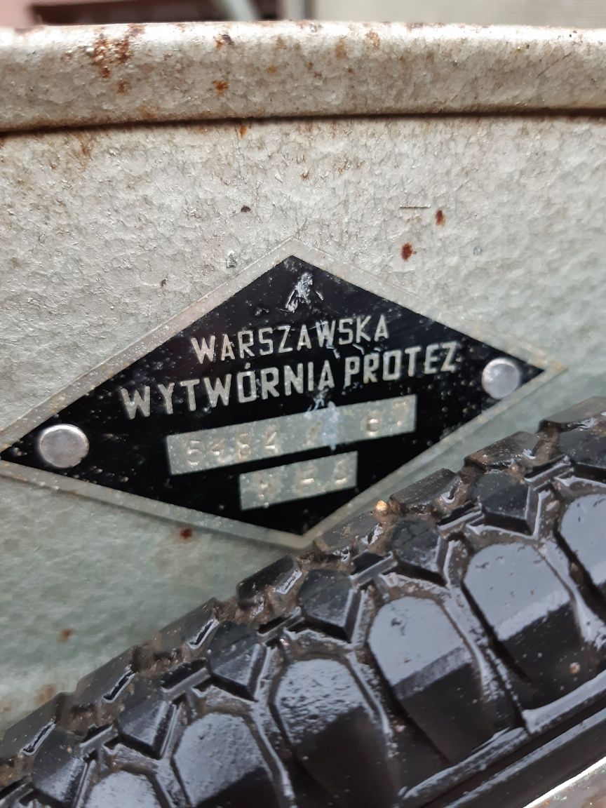 Wózek inwalidzki Warszawska Wytwornia Protez 1967 PRL