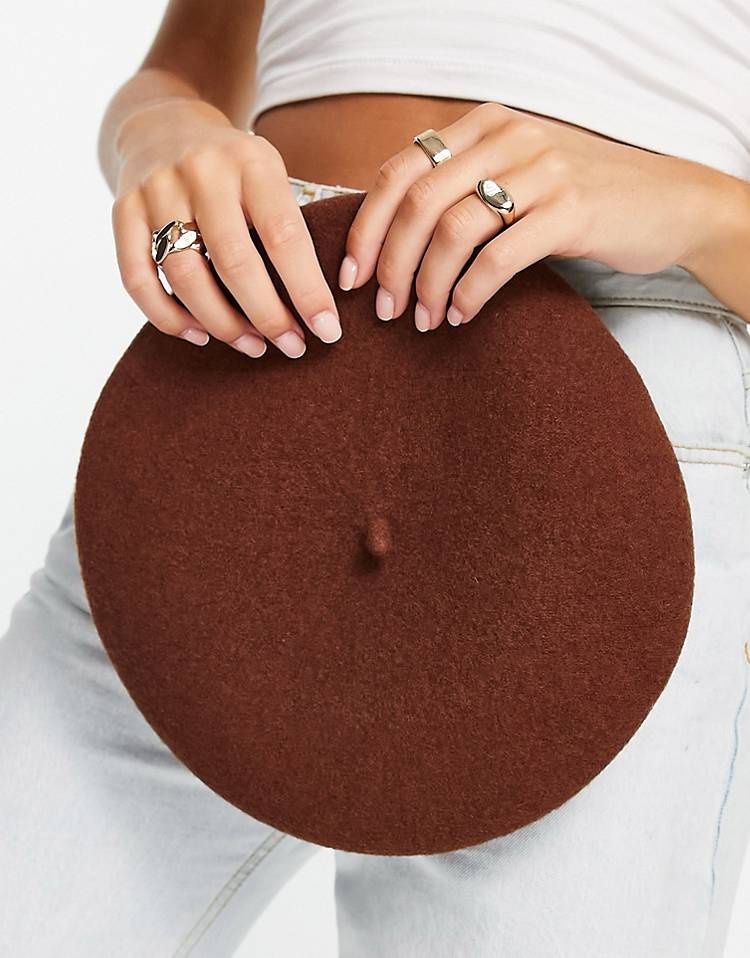 Wełniany beret ASOS DESIGN S/M