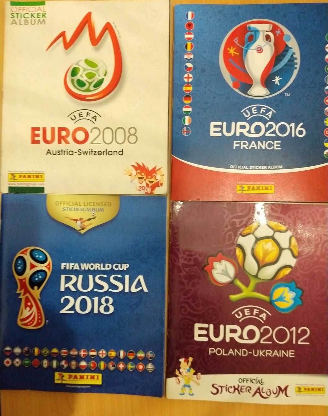 Caderneta cromos futebol Mundial e Euro da Panini