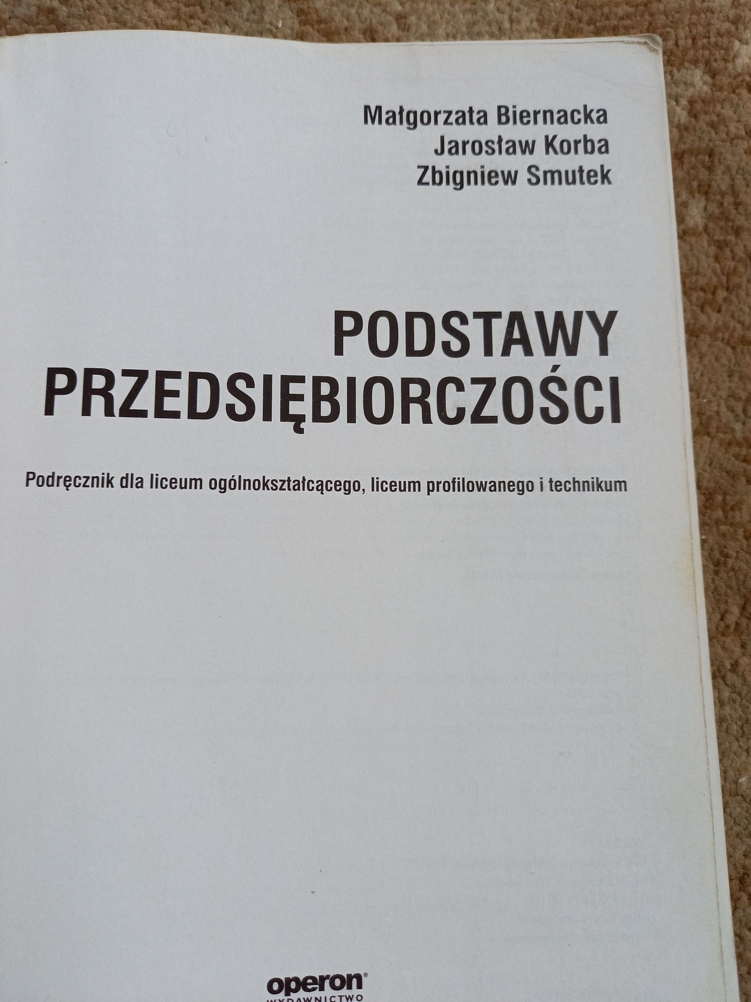 Podstawy przedsiębiorczości Biernacka Korba Liceum Matura