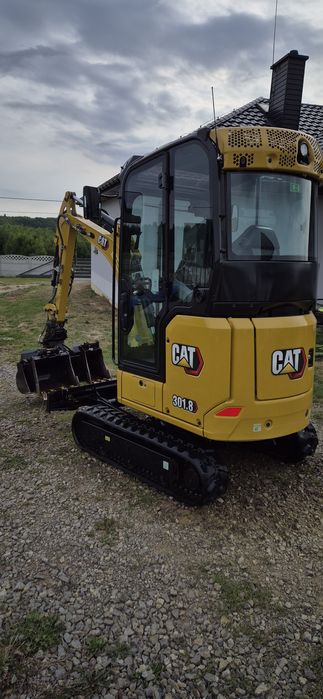 Minikoparka Cat 301.8 2023r 122Mtg jak nowa kupiona 2024r