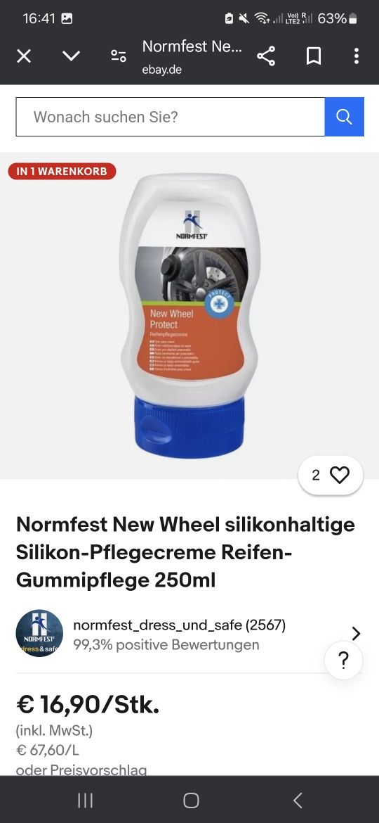 Normfest Pearl wosk w płynie 500ml