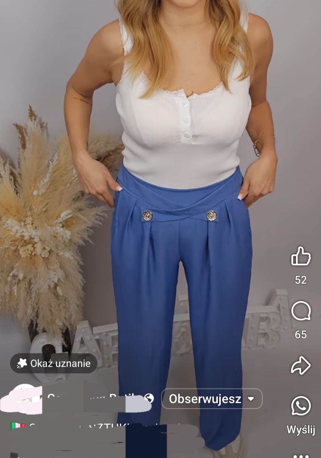 Spodnie mięta wiskoza