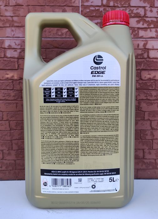 Castrol Edge 5W30 LL Original 4л./5л. Моторное масло. Фильтры для ТО.