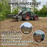 Mulczowanie terenu, mulczer, wycinka, karczowanie, frezowanie