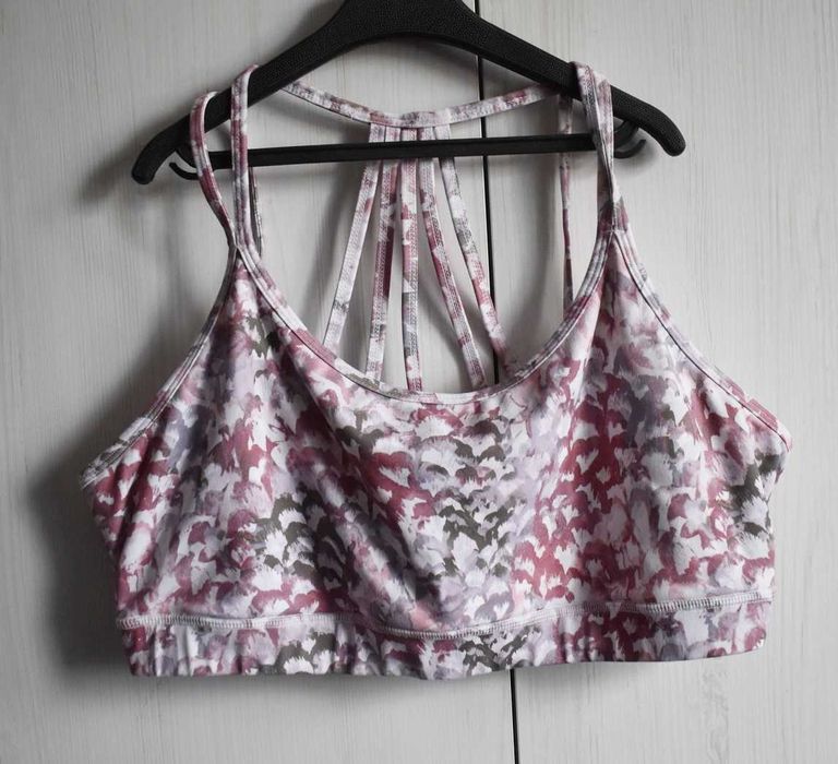 Bluzka koszulka XL 42 top stanik biustonosz sportowy krótki crop letni