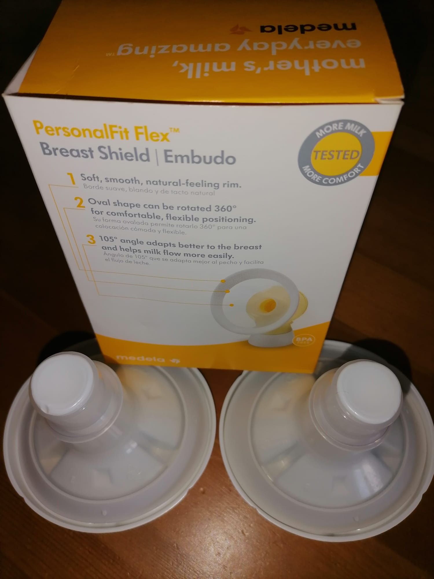 Dois funis Medela tamanho 30mm