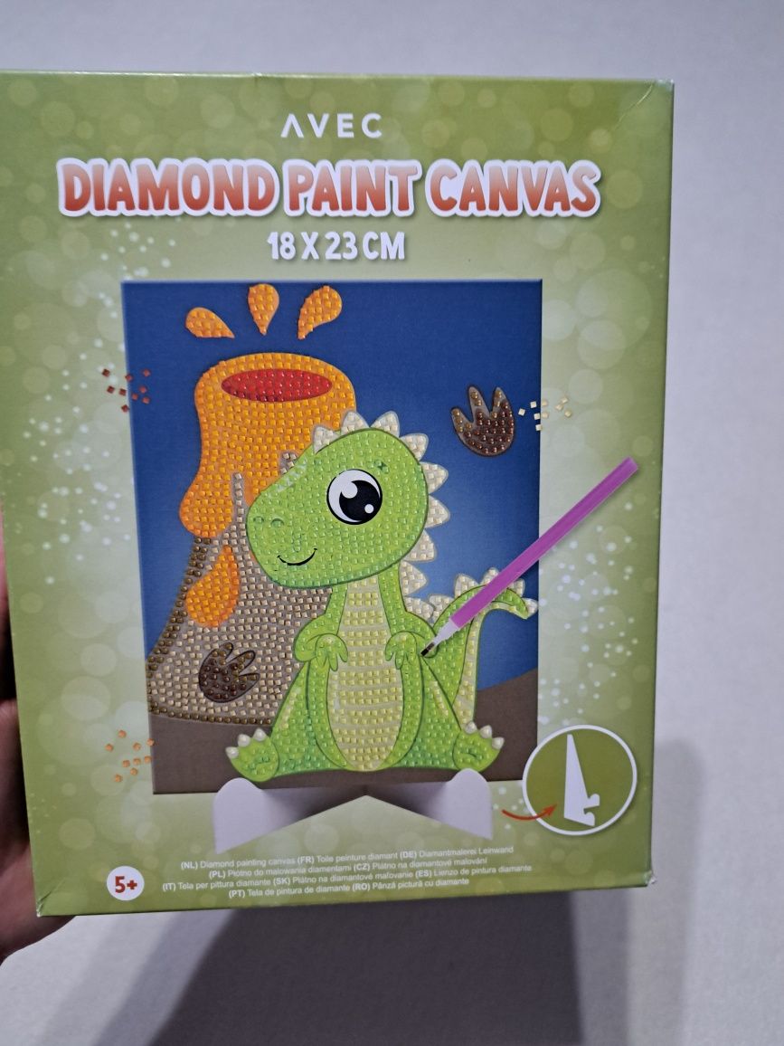 Diamond paint canvas płótno do wyklejania diamentami dinozaur