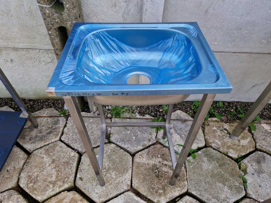 MEBLE GASTRONOMICZNE! Wyprzedaż Zlew 2 komorowy z ociekaczem 120x60x85